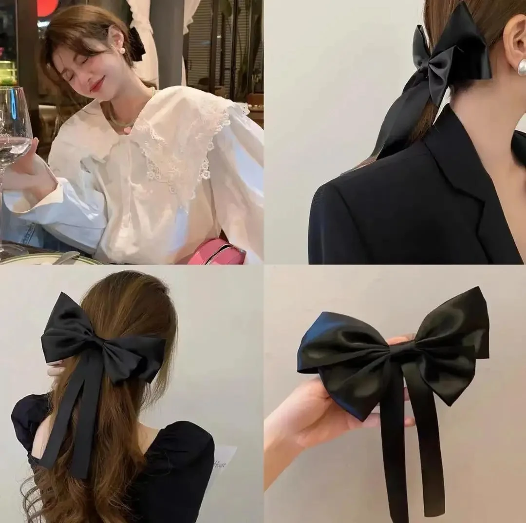 Eye-catching Hair Clip Elegant for Women Temperament Hair Clip Big Bow Knot Hairpin Gorgeous Korean Girls Hair Accessories