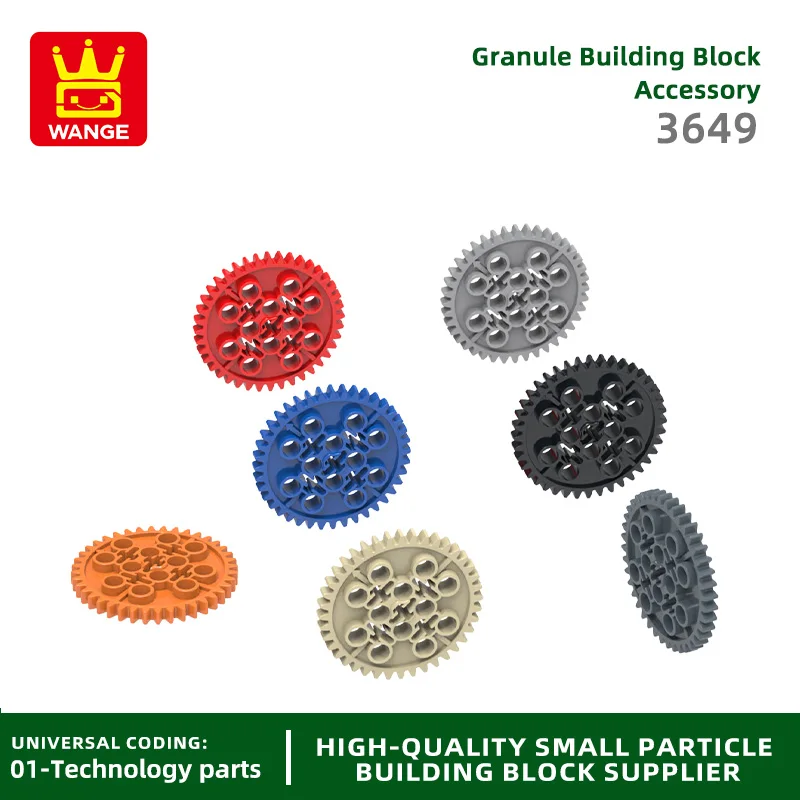 20Pcs/lot NO.3649 Gear 40 Tooths Block Moc Color Accessories Compatible with Brick DIY Children's Toy Assembly Parts