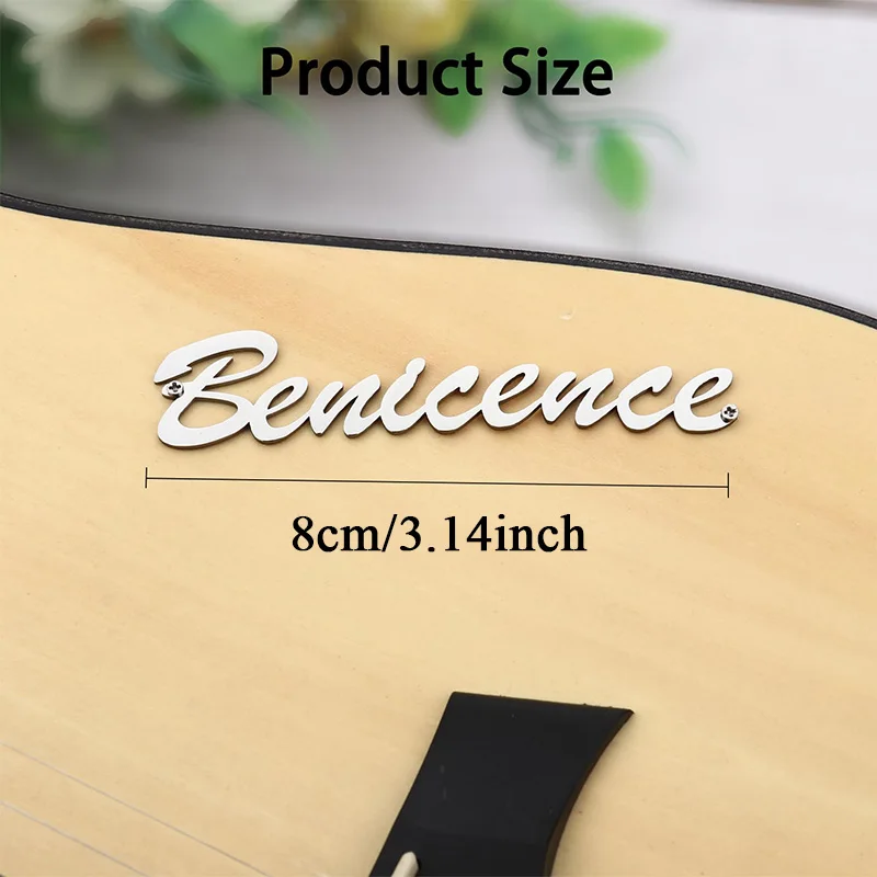 [Custom] Personalized guitar headstock nameplates, metal headstock badges, and custom initial badges for guitar enthusiasts