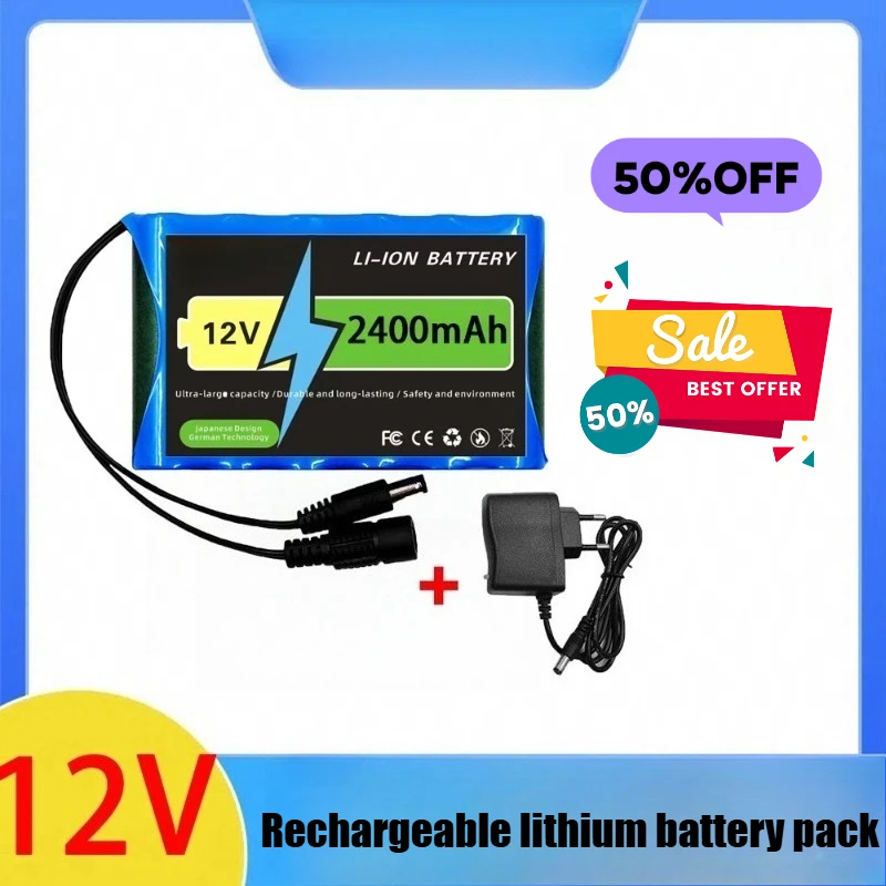 

Portable 12V Rechargeable Lithium Battery Pack with A Capacity of DC12.6V and High-capacity Battery