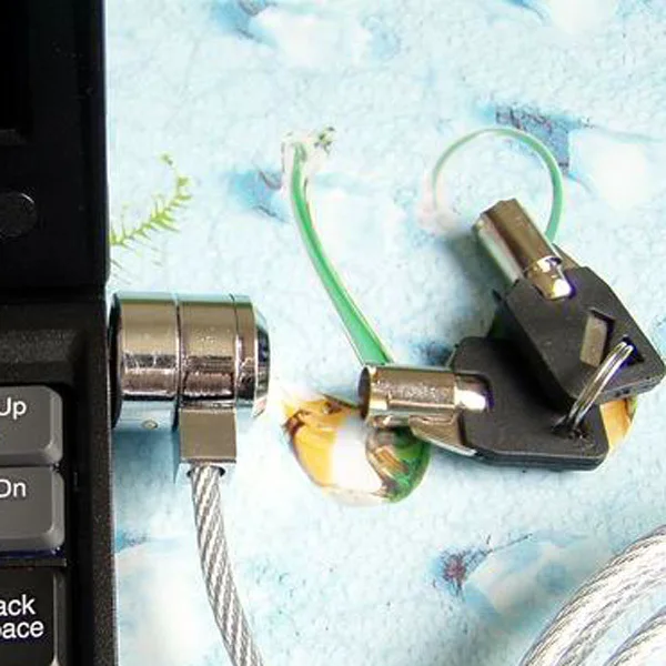 

Противоугонный замок для ноутбука, ключ из сплава, черный прочный кабель из стального сплава, компьютерная безопасность, замки для ноутбука