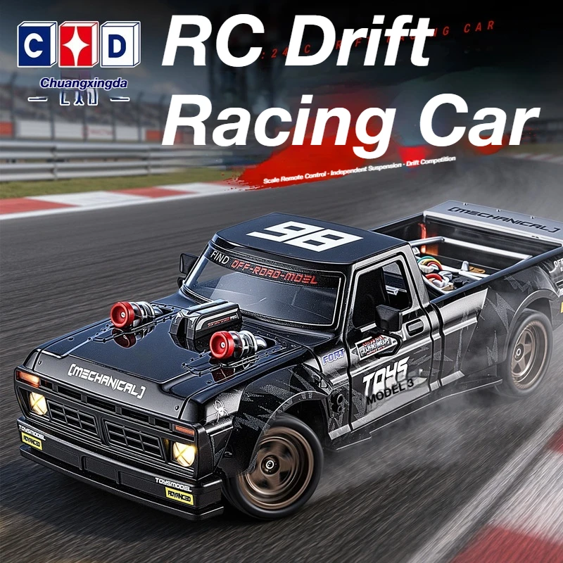 CXD 1 24 4WD Full Proportional Drift Car Built In Gyro American Drift Pickup RC Remote Control Car Model CXD2401