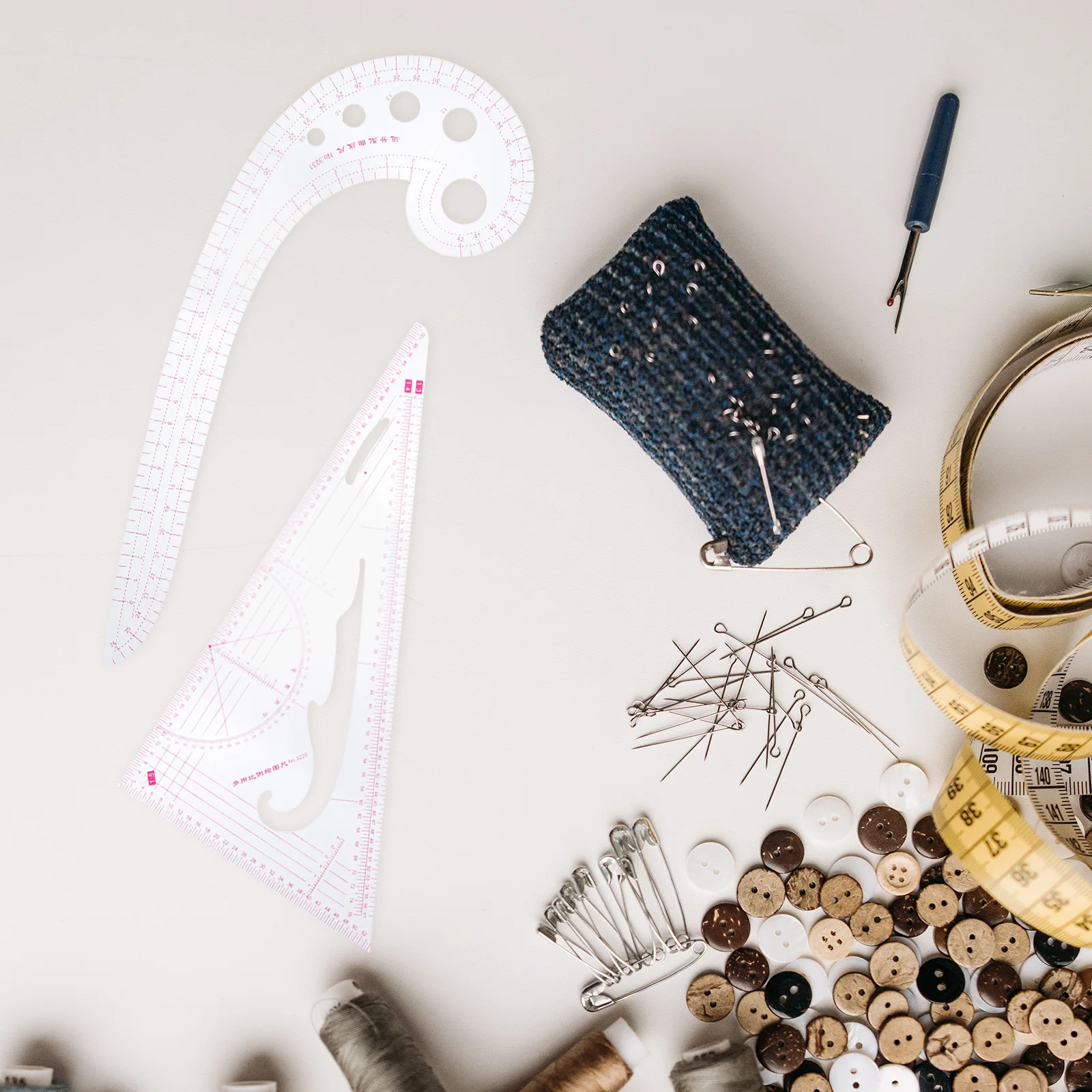 

6Pcs Sewing Ruler Set Plastic French Curve Pattern Tailor Craft Tool for Accurate Fabric Measurement Sewing Accessories