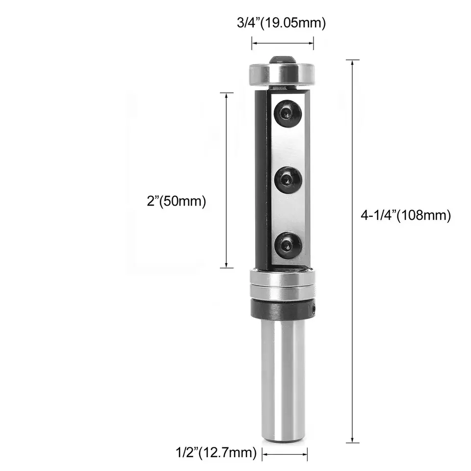 

XPTOOL Bottom Bearing Flush Trim Router Bits With Top And Bottom Bearing CNC Cutting Tool Wood Router Bits