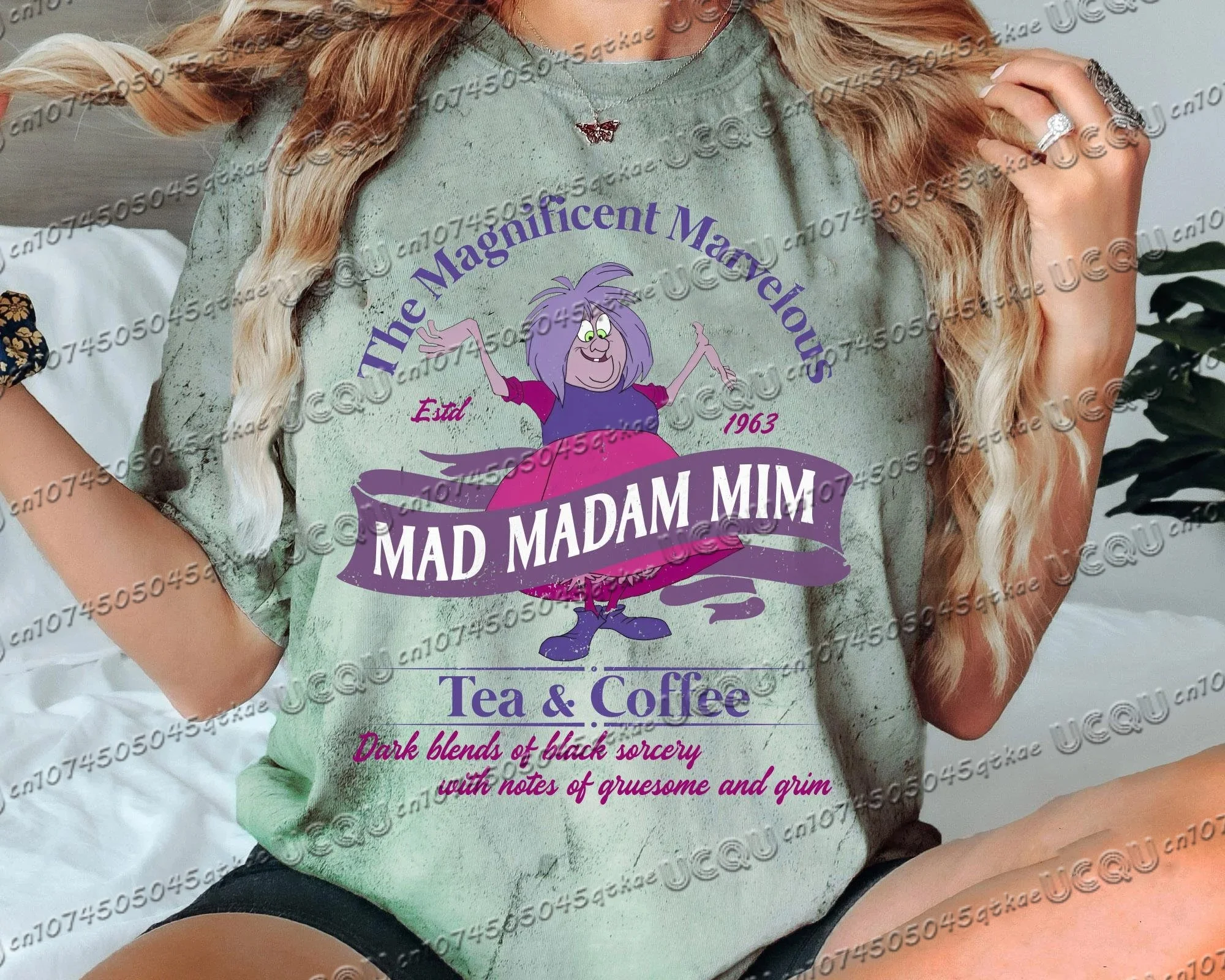 ريترو رائع رائع سيدتي ميم الشاي وشركاه المرأة قصيرة الأكمام ثلاثية الأبعاد تي شيرت مطبوع رحلة عائلية التعادل صبغ تي شيرت رجالي بلايز #4