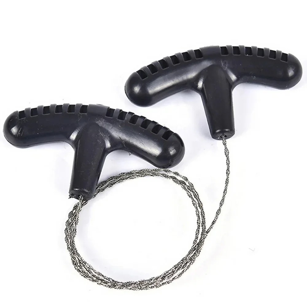 Serra de corrente de corda de aço portátil ferramenta manual para acampamento sobrevivência de emergência viagem ao ar livre corte de madeira jardinagem silvicultura