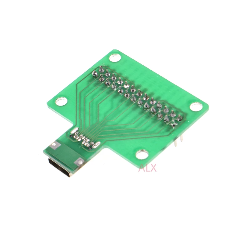 1pcs Usb 3.1 Cable Test Board 24pin type-c Female Plug Jack To Dip Adapter Connector Welded Pcb Converter Pinboard