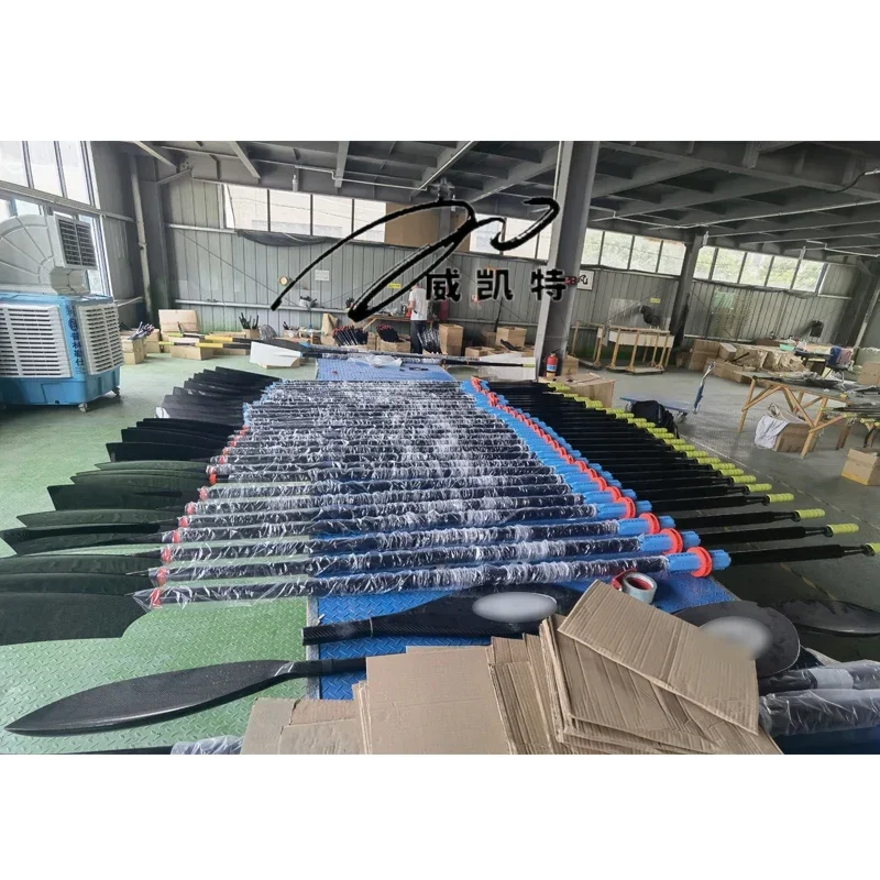 Rowing Double Paddle High Performance 284 to 289 cm Long 3K Carbon Paddle 38mm Surface Carbon Shaft Two Part Paddle