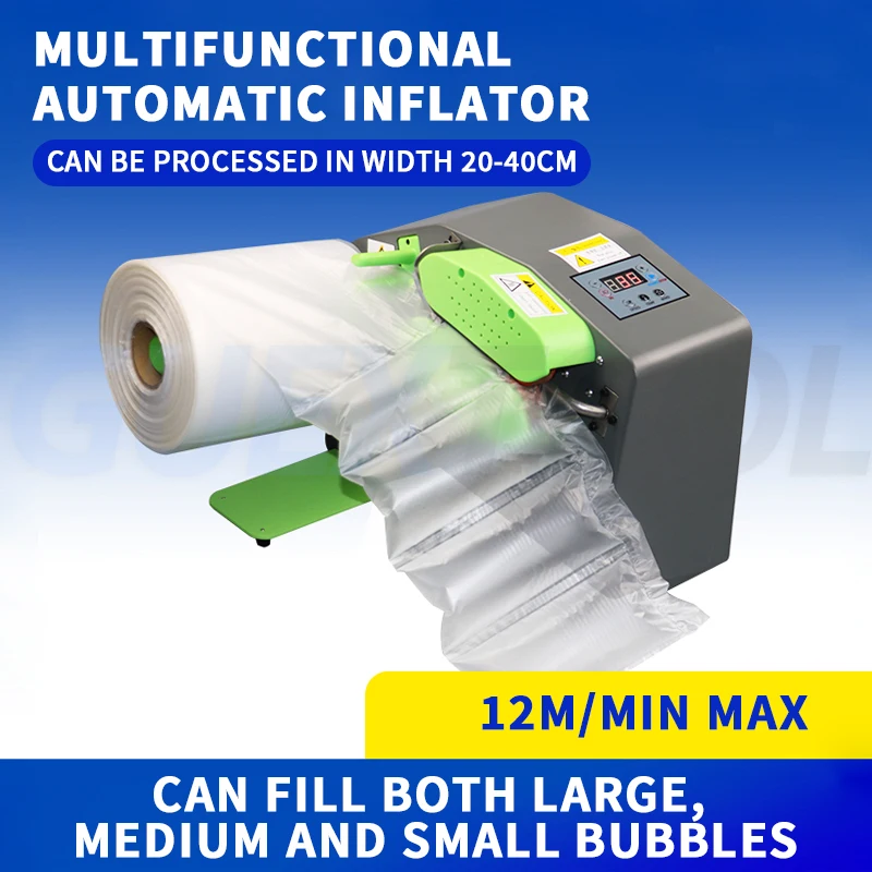 Fully Automatic Air Cushion Machine Portable Air Cushion Packaging Inflator Gourd Film Bubble Bag Inflator Packaging Buffer