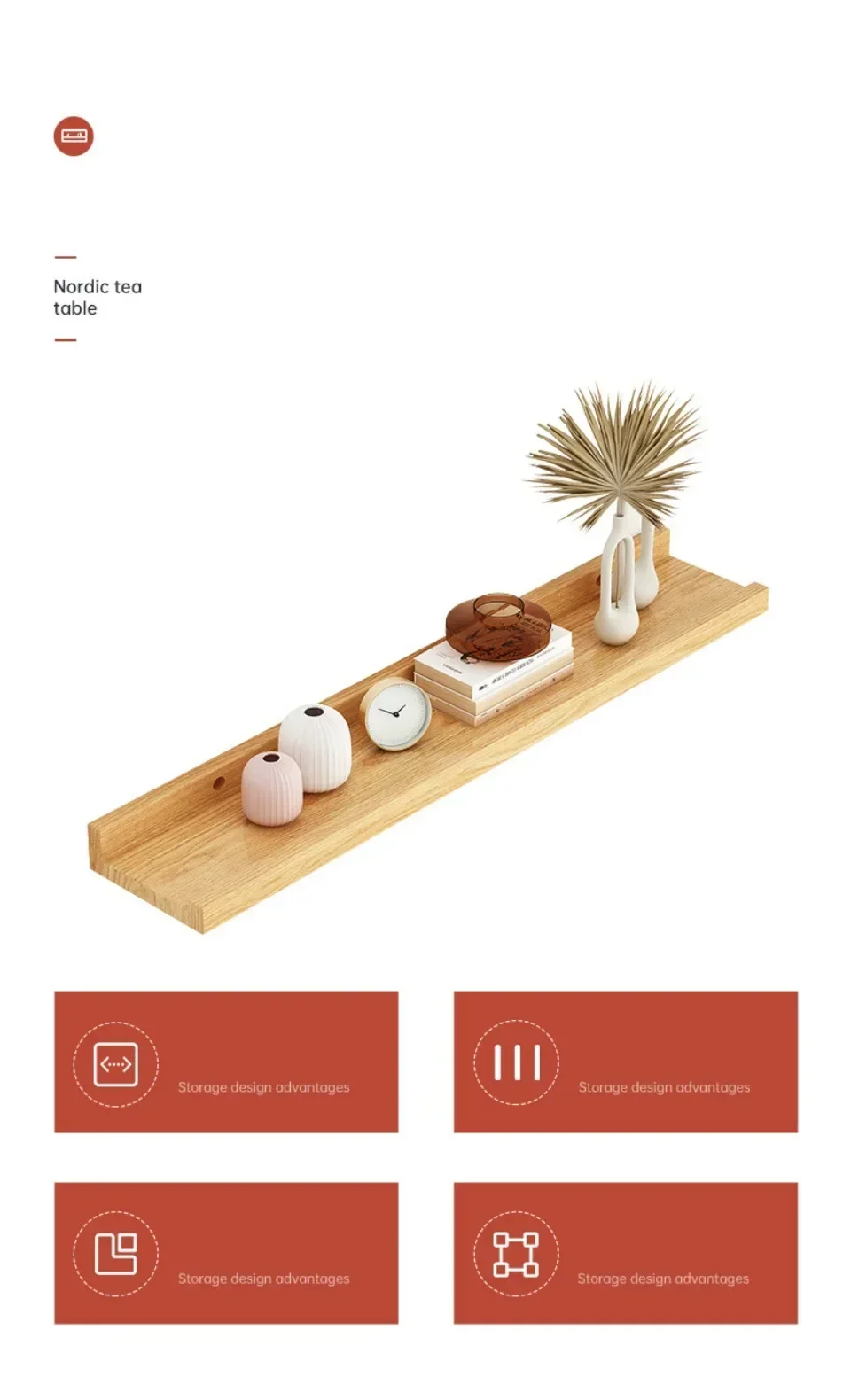 أرفف خشبية، أقسام حائط، صفائح، معلقة، منظمات خزانة، أرفف عائمة على الحائط، أرفف تخزين غير مسامية #4