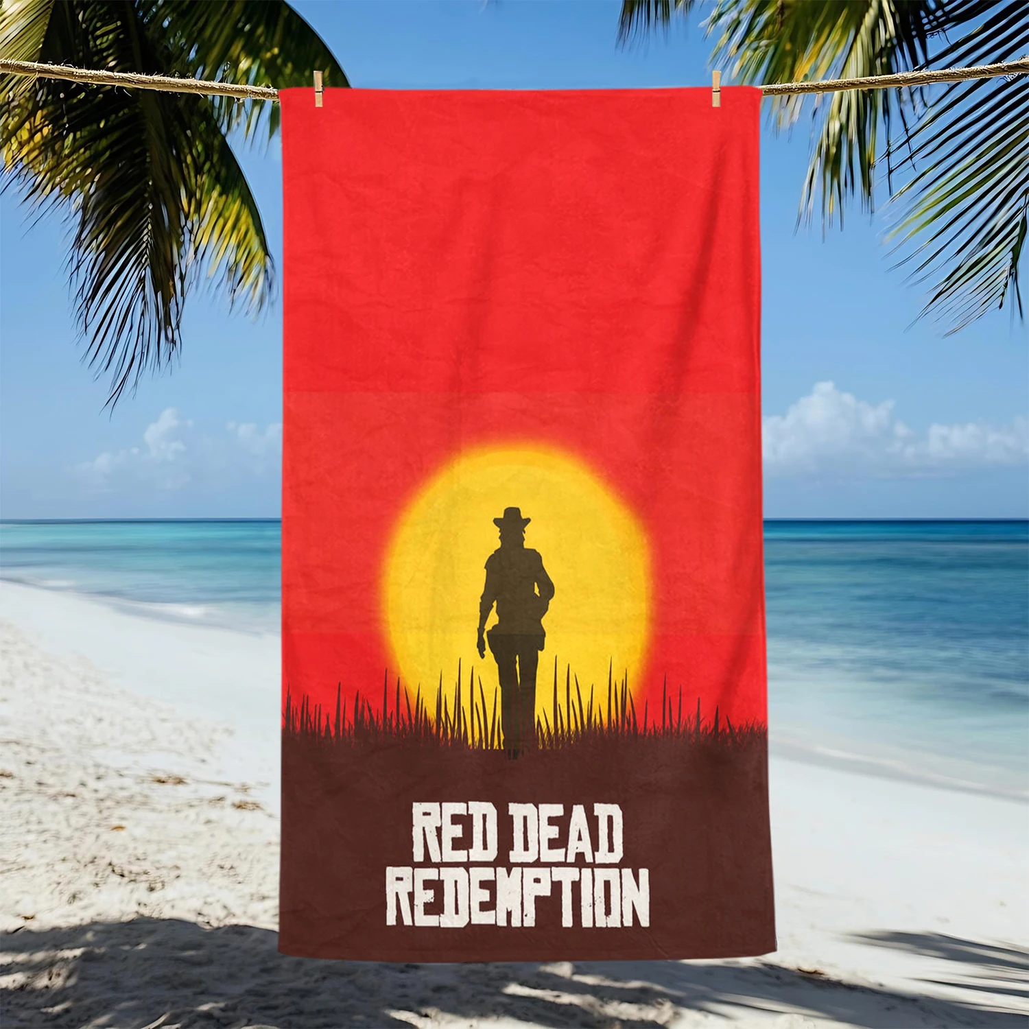 Game R-Red Dead R-Redemption Soft Towel,For Travel Gym Sauna Travel Shower Camping Quick Dry Sports Beach Towels