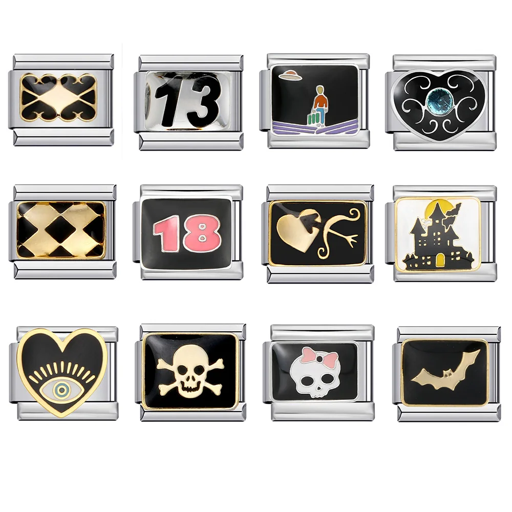 Для-женщин-и-мужчин-модное-черное-сердце-глаз-луна-итальянские-подвески-звенья-подходят-для-браслета-из-нержавеющей-стали-9-мм-повседневный-подарок-diy-Изготовление-ювелирных-изделий