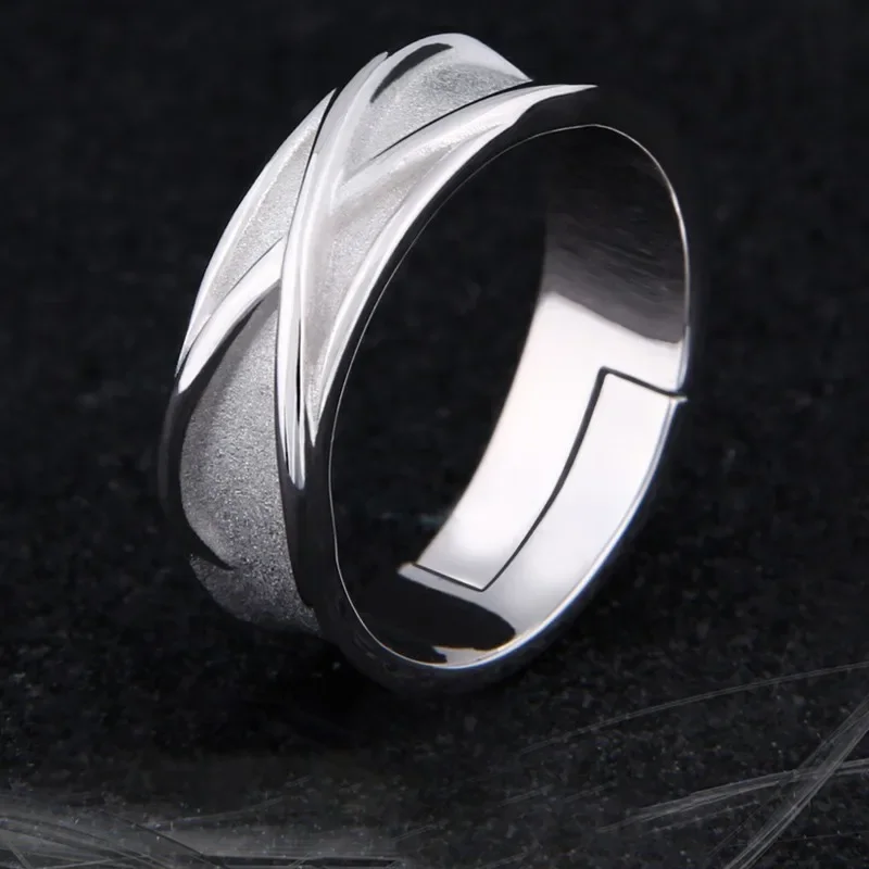 Anime Super Z Goku Black Ring Adjustable 925 Pure Silver Time Finger Ring For Women Men Cosplay Jewelry Rings Accessory