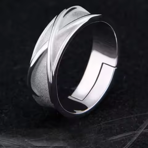 Anime Super Z Goku Black Ring Adjustable 925 Pure Silver Time Finger Ring For Women Men Cosplay Jewelry Rings Accessory