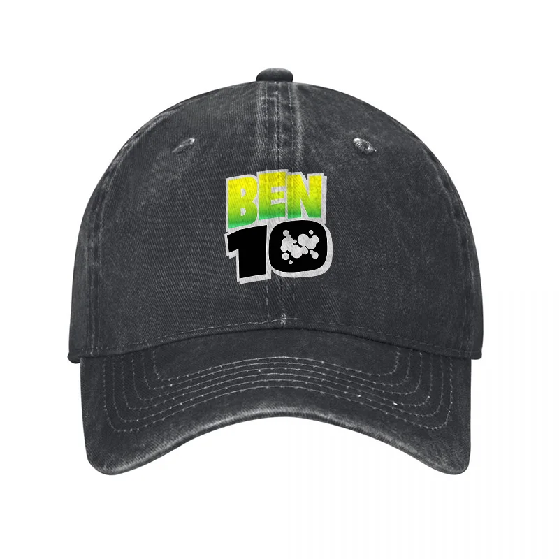 Gorra de Béisbol de Mezclilla Lavada con Logotipo de BEN 10, Unisex, Ajustable, para Hombre y Mujer, Accesorio Elegante para Exteriores