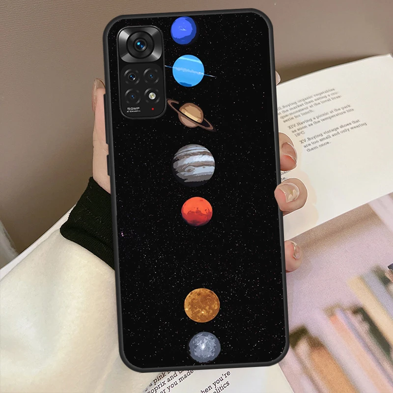 Sky Space planet Moon stars For Xiaomi Redmi Note 10 Pro Case Cover For Redmi Note 11 Pro 8 9 8T 9S 10S 9T 9A 9C Case