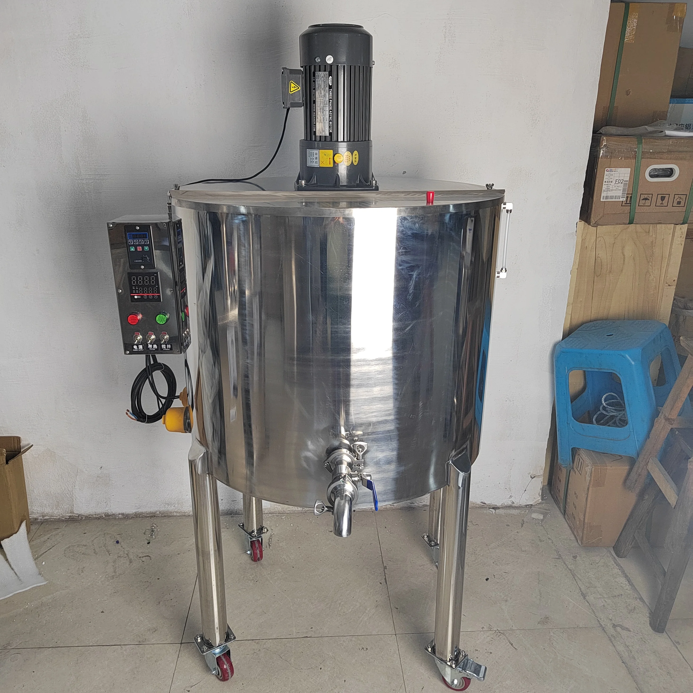 Mixing Tank Electric Heating Double Jacketed for Chocolate Detergent Core