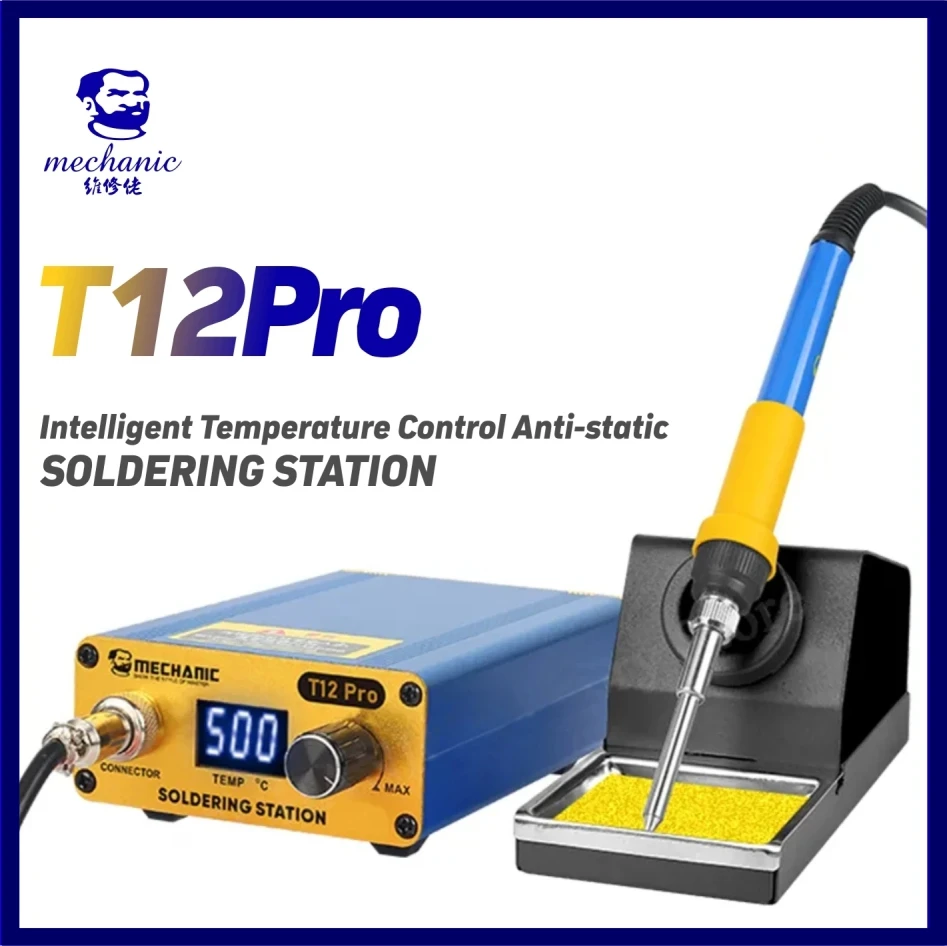 MECHANIC T12 Pro fast heating intelligent anti-static LED digital display thermostat soldering station electric soldering iron