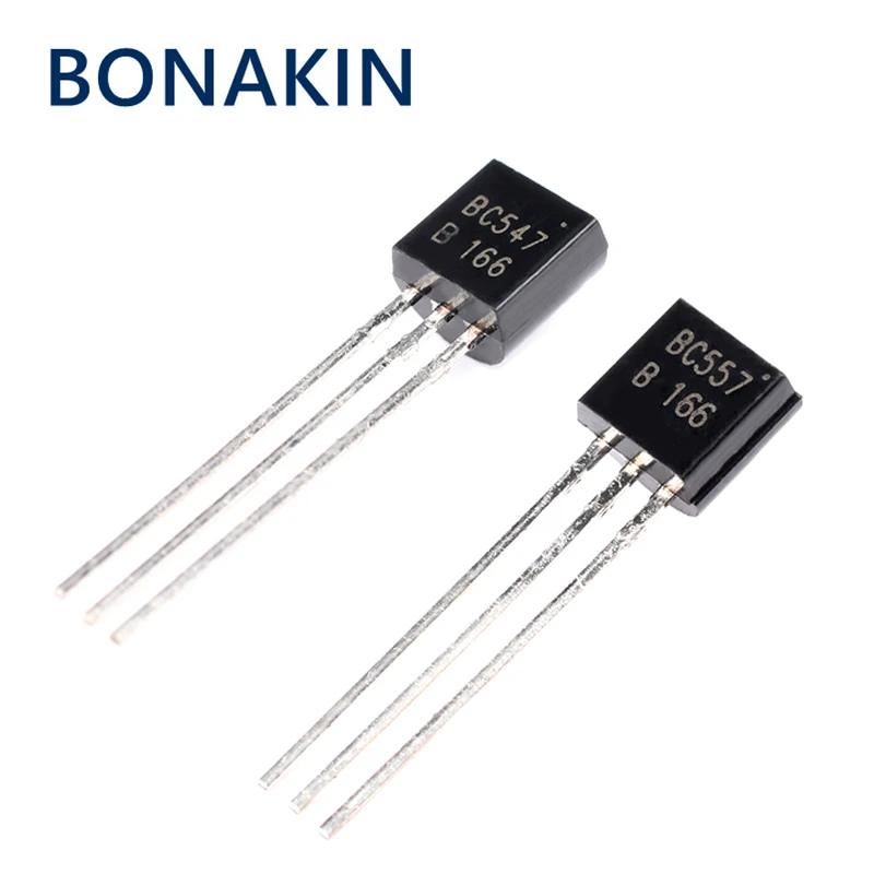 50 buah BC547 + BC557 TO92 25 pasang BC547B BC557B masing-masing 25 buah Transistor TO-92 Chipset IC baru dan asli