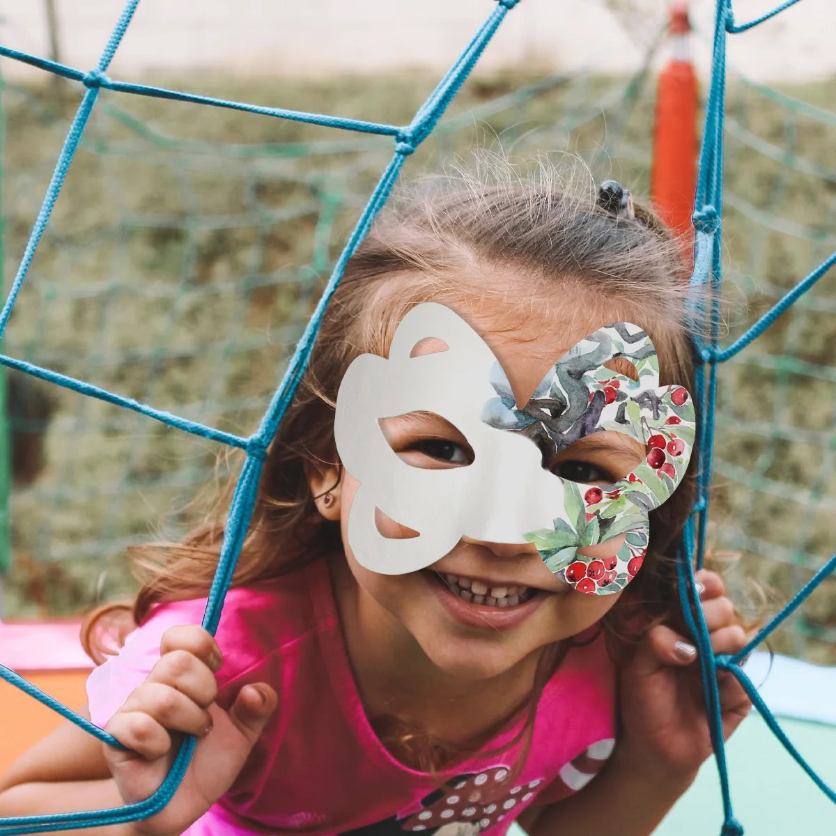 7-teilige DIY-Maskenmasken mit weißem Zellstoff für Erwachsene, leere Farboberfläche, Partypapier, bemalbare Abdeckung für Kinder, Männer und Frauen