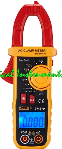 SZBJ BM818/BM819 Digital Clamp Meter Current Multimeter  Handheld Non Contact Ammeter Tester  Data Hold Auto Power Off