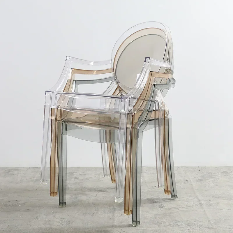 Nordic dining chair ins ghost chair devil Internet celebrity home plastic crystal stool acrylic transparent makeup chair