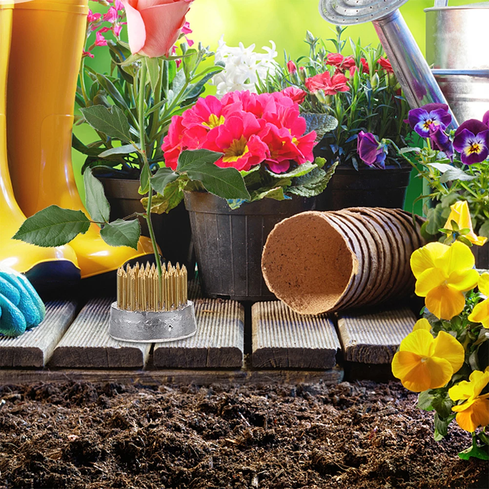 

2pcs Floral Arrangement Frog for Ikebana Kenzan Ring Grid Vase Pin Holder Supplies Bouquet Accessories Artificial Flowers