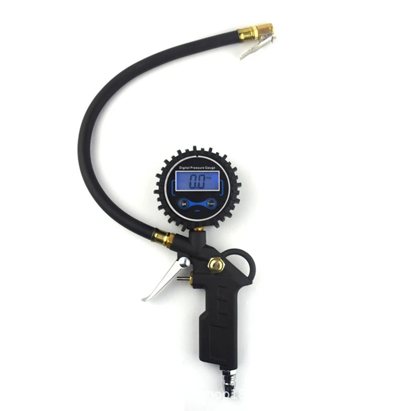 Digital Tire Inflator Pressure Gauge 200 PSI Air Chuck And Compressor Accessories European Style Quick Connect Coupler