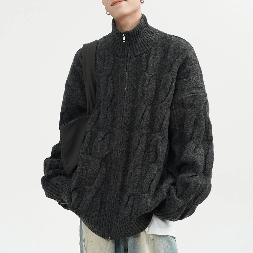 

Gentleman's Wardrobe Staple Effortlessly stylish men's jacquard knitted cardigan ideal throughout spring autumn