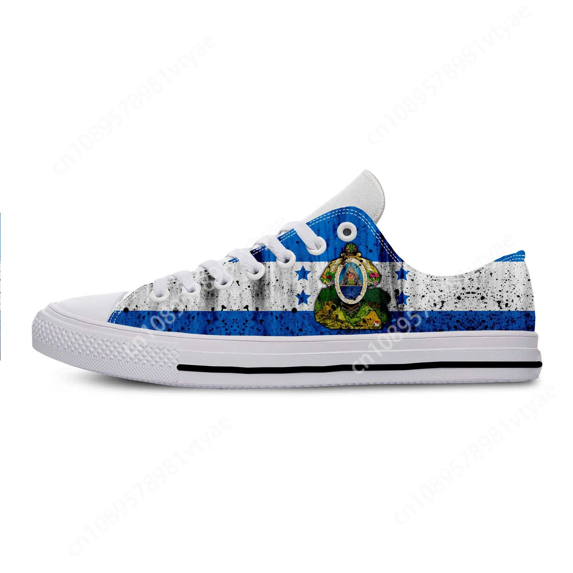 Honduras Honduran Flag Patriotic Pride Cool Funny Casual Cloth Shoes Low Top Comfortable Breathable 3D Print Men Women Sneakers