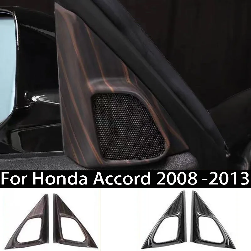 

2pcs Car Interior Styling A-Pillar Triangle Horn Panel Sticker Cover for Honda Accord 2008 2009 2010 2011 2012 2013 Wood Grain