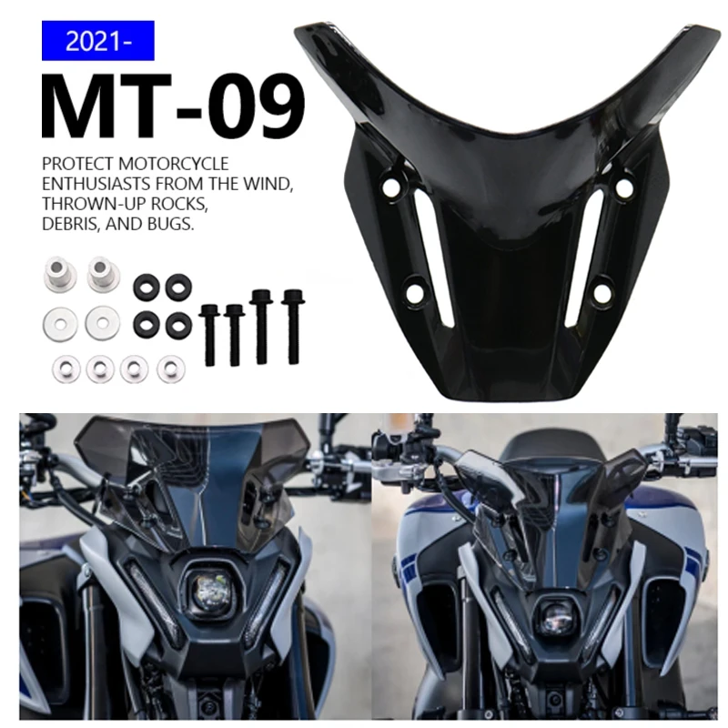 For YAMAHA MT-09 FZ-09 MT 09 FZ 09 MT09 FZ09 Motorcycle Accessories Windshield Sport Windscreen Screen Wind Deflector 2021 2022