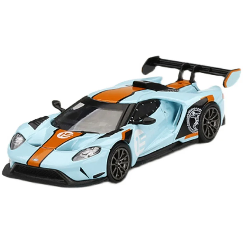 MINI GT 1:64 Ford GT Ford MK II Bay Blue No. 15 Diecast alloy simulation model, children\'s collection toys, gifts for children.