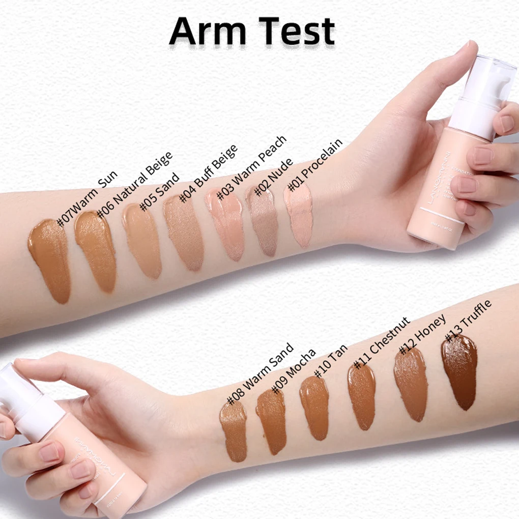 Makeup Foundation Liquid Matte Oil Control Concealer Brighten Skin Color Waterproof Sweatproof Cosmetic Type 2