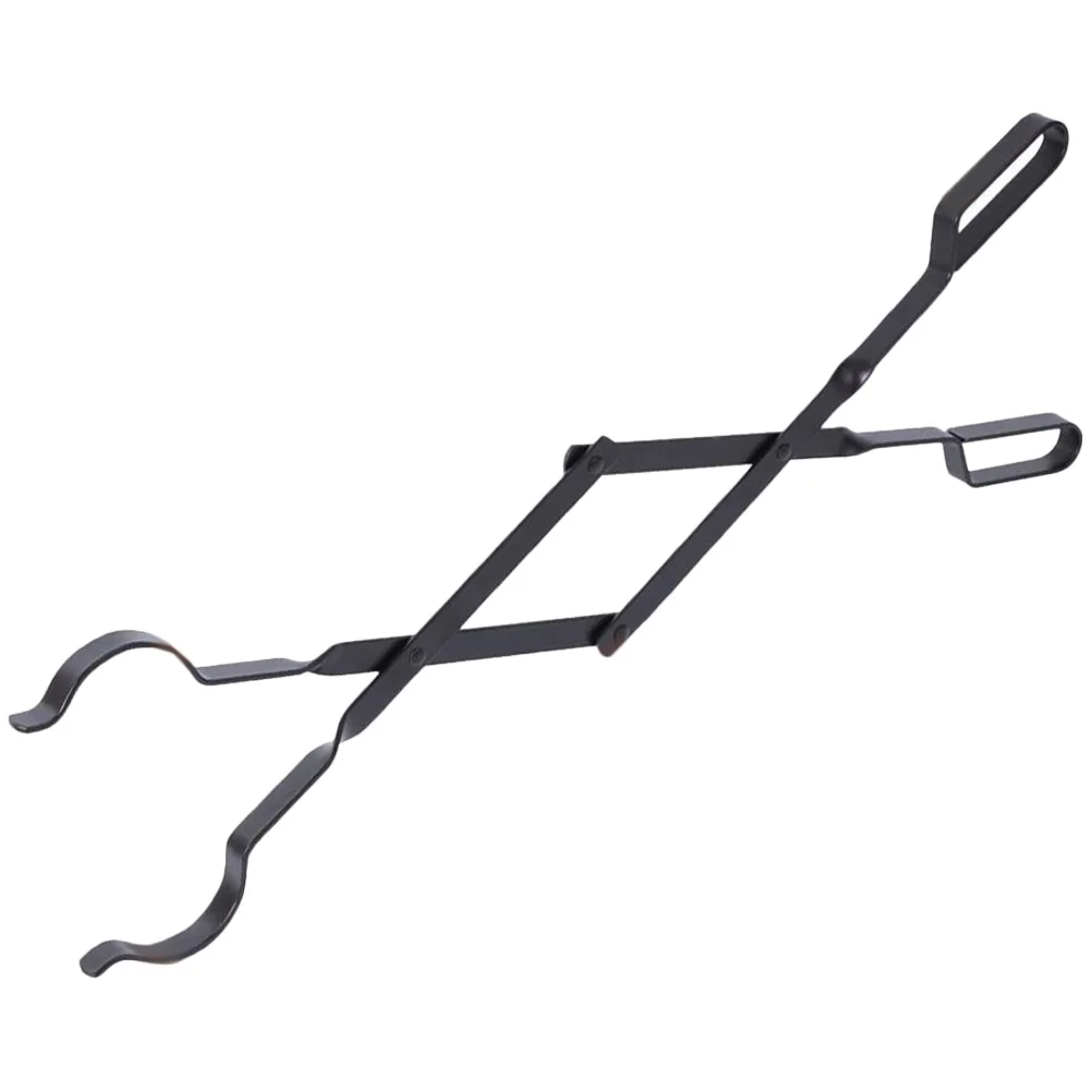 ملقط الحطب أداة الموقد المعدنية القابلة للطي لسجل الاستيلاء في الأماكن المغلقة في الهواء الطلق استخدام المحمولة شواء التخييم الطبخ