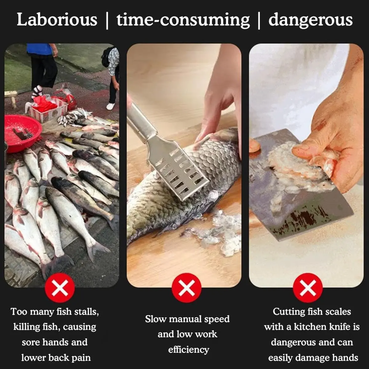 قشارة السمك الكهربائية، مجموعة أدوات إزالة قشارة الأسماك اللاسلكية القوية، أداة تنظيف الأسماك القابلة لإعادة الشحن عبر USB #1