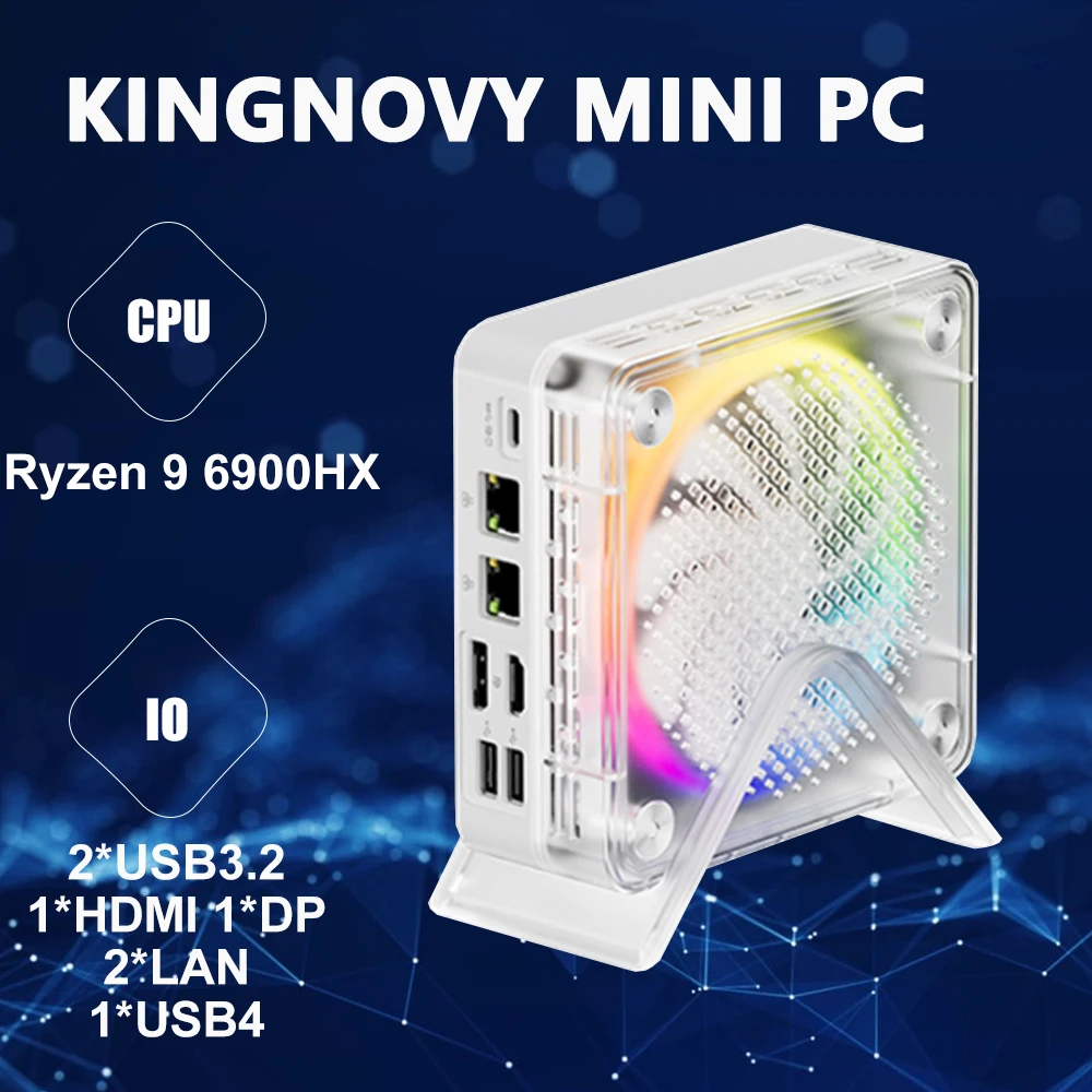 Mini ordenador AMD Ryzen 7 7840HS 8845HS, hasta 4,75 GHz, 16GB de RAM, DDR5-4800, 512GB SSD, USB4, 4K, HDMI y DP, Radeon 680M Graphics