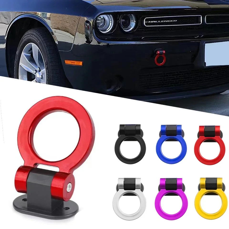 

Trend Car Trailer Hook Sticker Universal Ring Shaped Car Tow Hook Decoration Rear Front Trailer Towing Hooks Auto Accessories