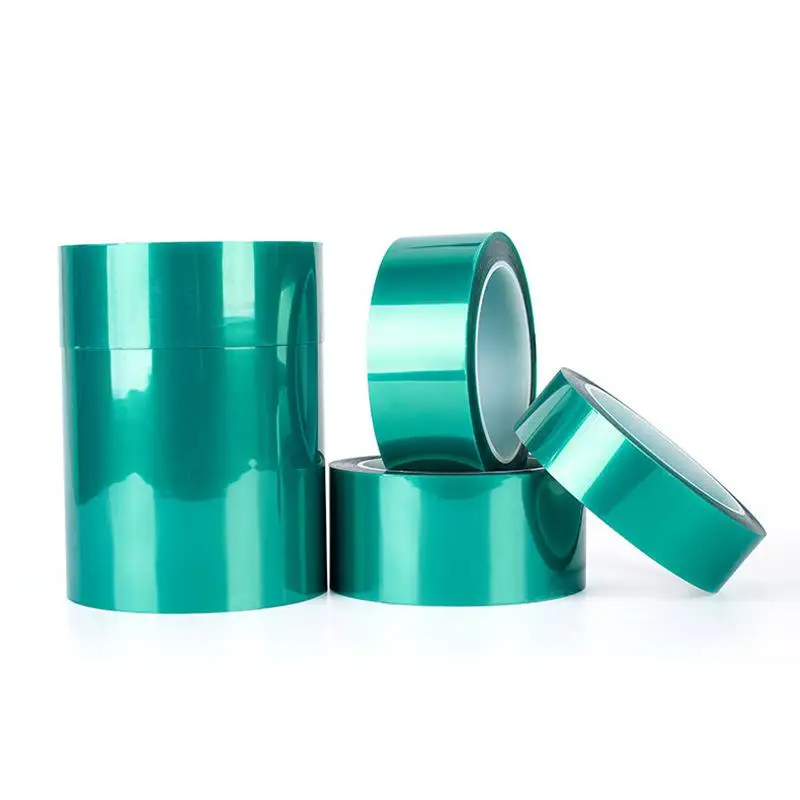 【BA】33M/Roll PET Green High Temperature Tape Adhesive Masking Tape Heat Resistant Film For Painting Electroplating Protection
