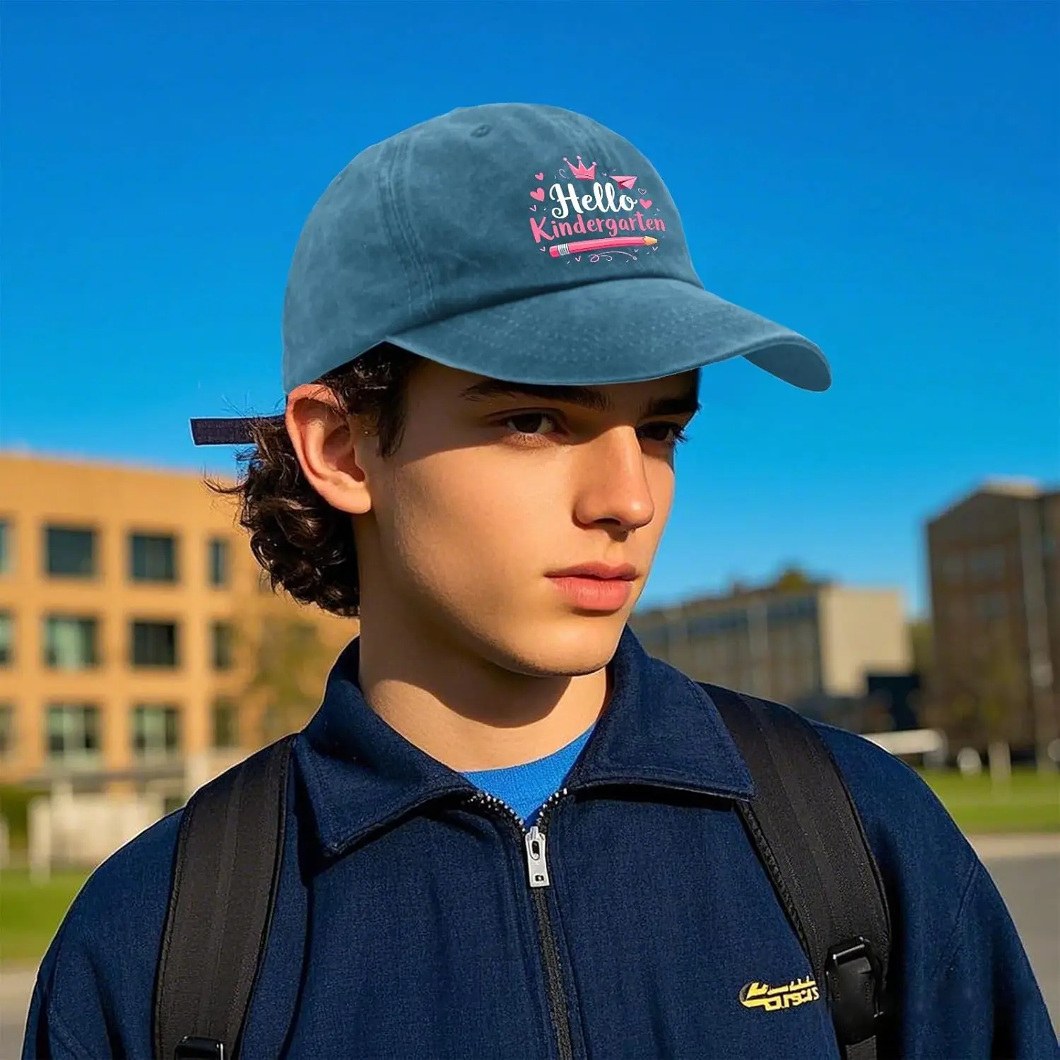 Сделано в США Hello Детский сад Первый день школы Кокетка Учитель Девушка Папа Кепка