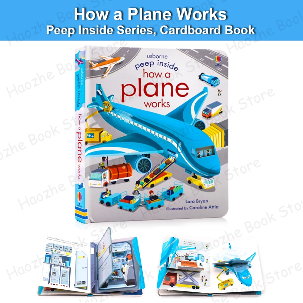 

How a Plane Works Peep Inside Cardboard Book Scientific Knowledge Learning English Picture Book Daily Bedtime Reading Montessori