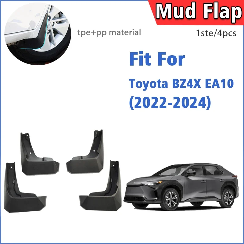 

2022 2023 2024 Front Rear 4pcs FOR Toyota BZ4X EA10 Mudflaps Mud Flap Guards Splash Mudflaps Car Accessories