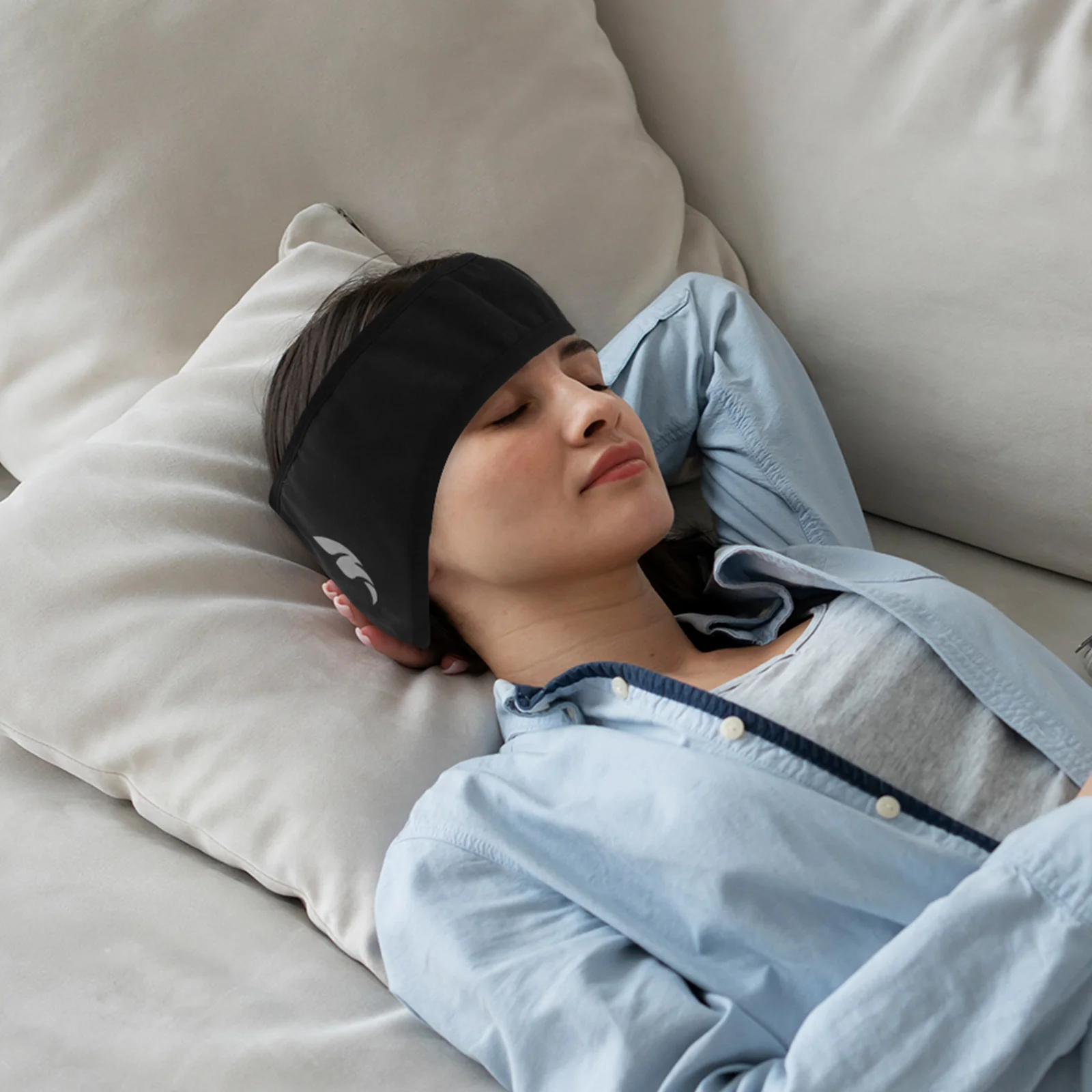 

Soundproof Earmuffs Headband for Sleep Men Women Black Travel Ear Protection Noise Reduction Quiet Dorm Office Home Use Soft Eye