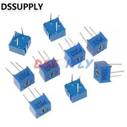 10PCS 3362P 10K P103 Trimpo Trimmer Potentiometer 100 200 500 1K 2K 5K 10KΩ 20K 50K 100K 200K 500K 1M 104 3362 Series Resistance
