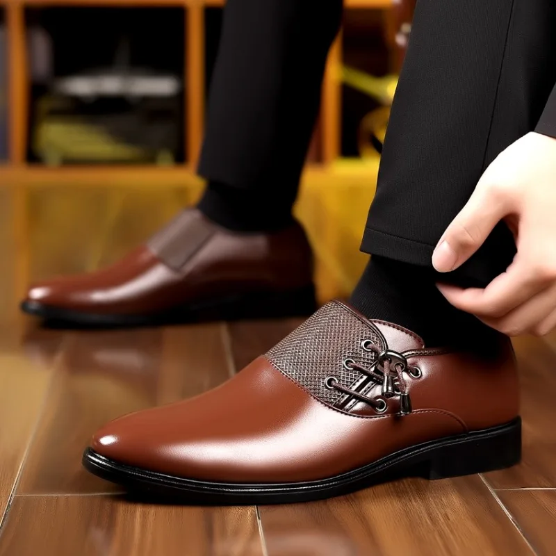 

2025 Spring and Autumn New Large-sized Men's Leather Shoes,Men's Business Formal Wear British Suit Versatile Leather Shoes，38-47