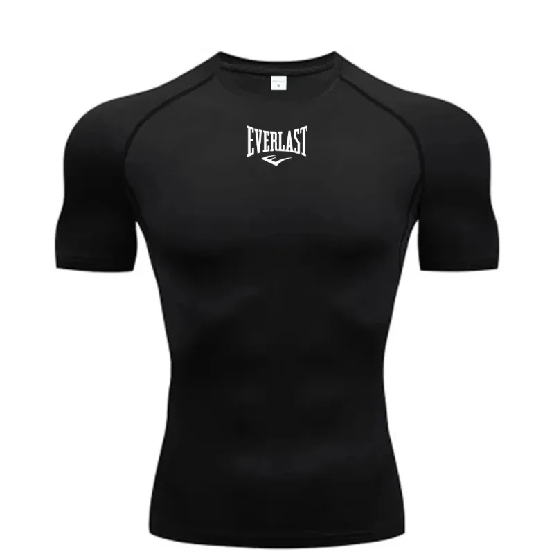 Sportswear Men's Running Compression T-Shirt Short Sleeve High Elasticity Casual Workout Fitness Jogging Sweatshirts Tight Fit