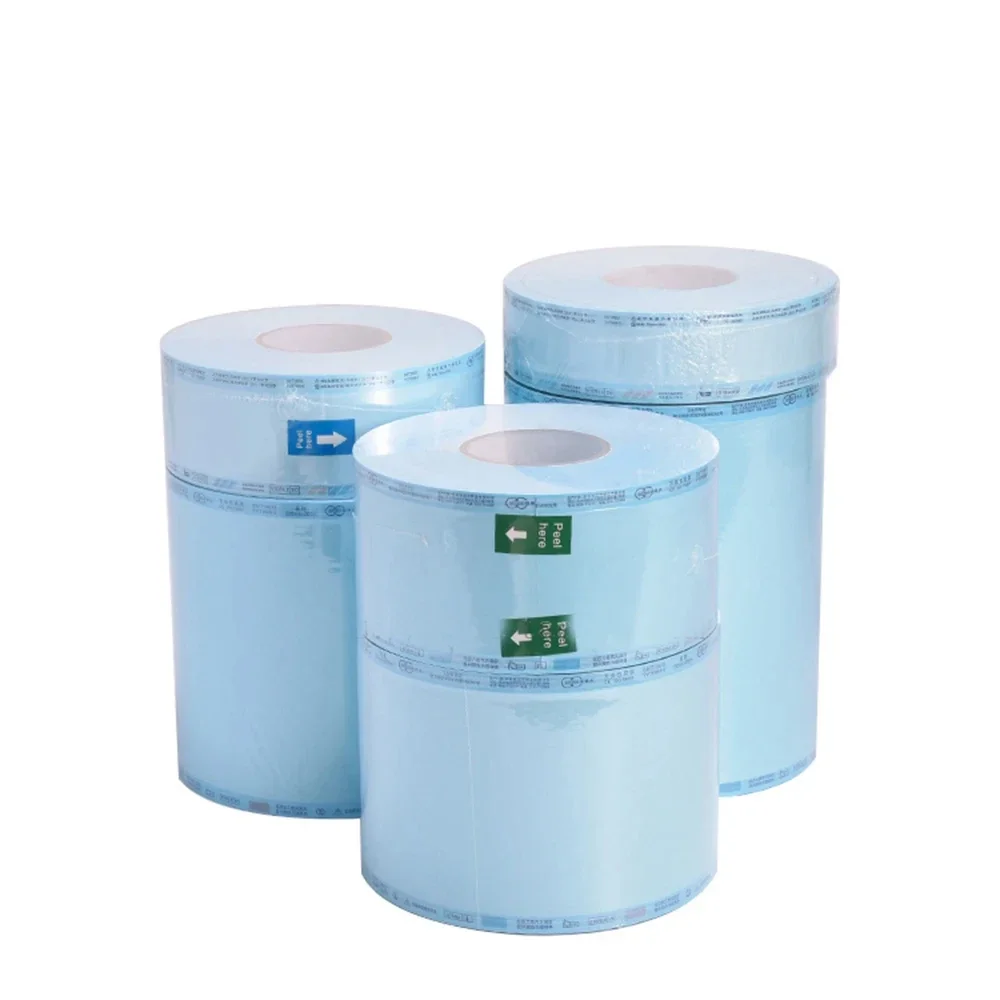 Dental Self-sealing Sterilization Pouches 200m Roll Large Sizes 100mm to 400mm for Clinic