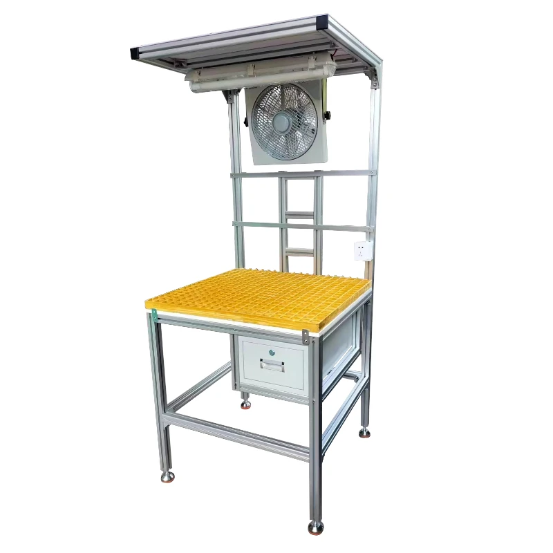 2020 3030 4040 T-slot extruded aluminum frame table top light for assembly line aluminum table cutting bending