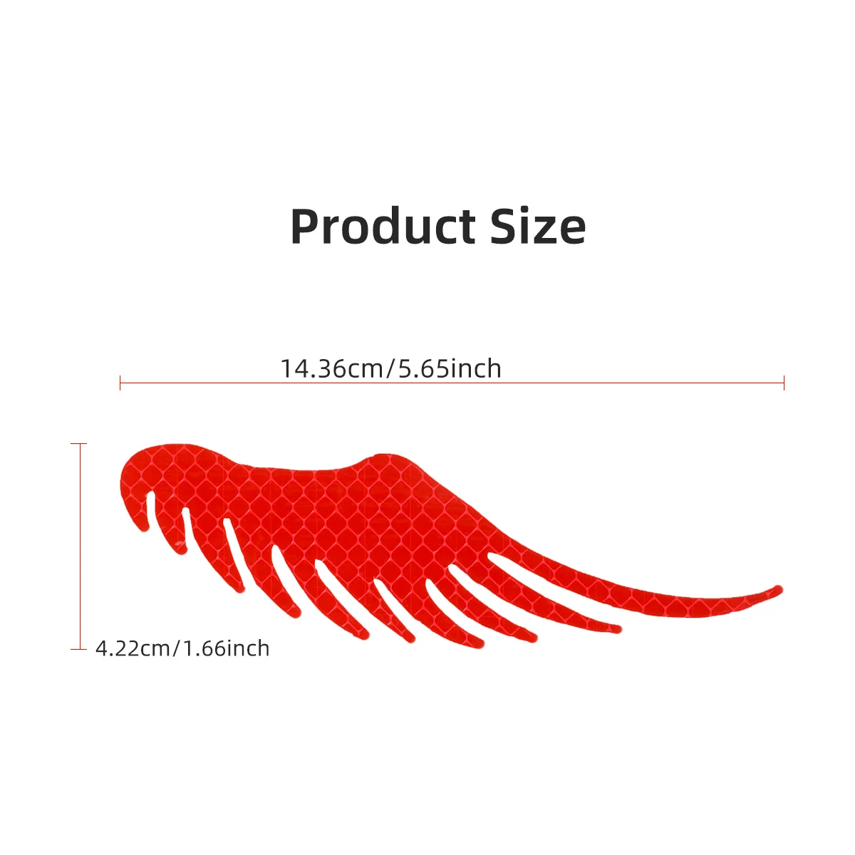 Creative Angel Wings Car Reflective Sticker Safety Warning Sign Waterproof for DIY Motorbike Fuel Tank Scooter Body Decal Kits view 4