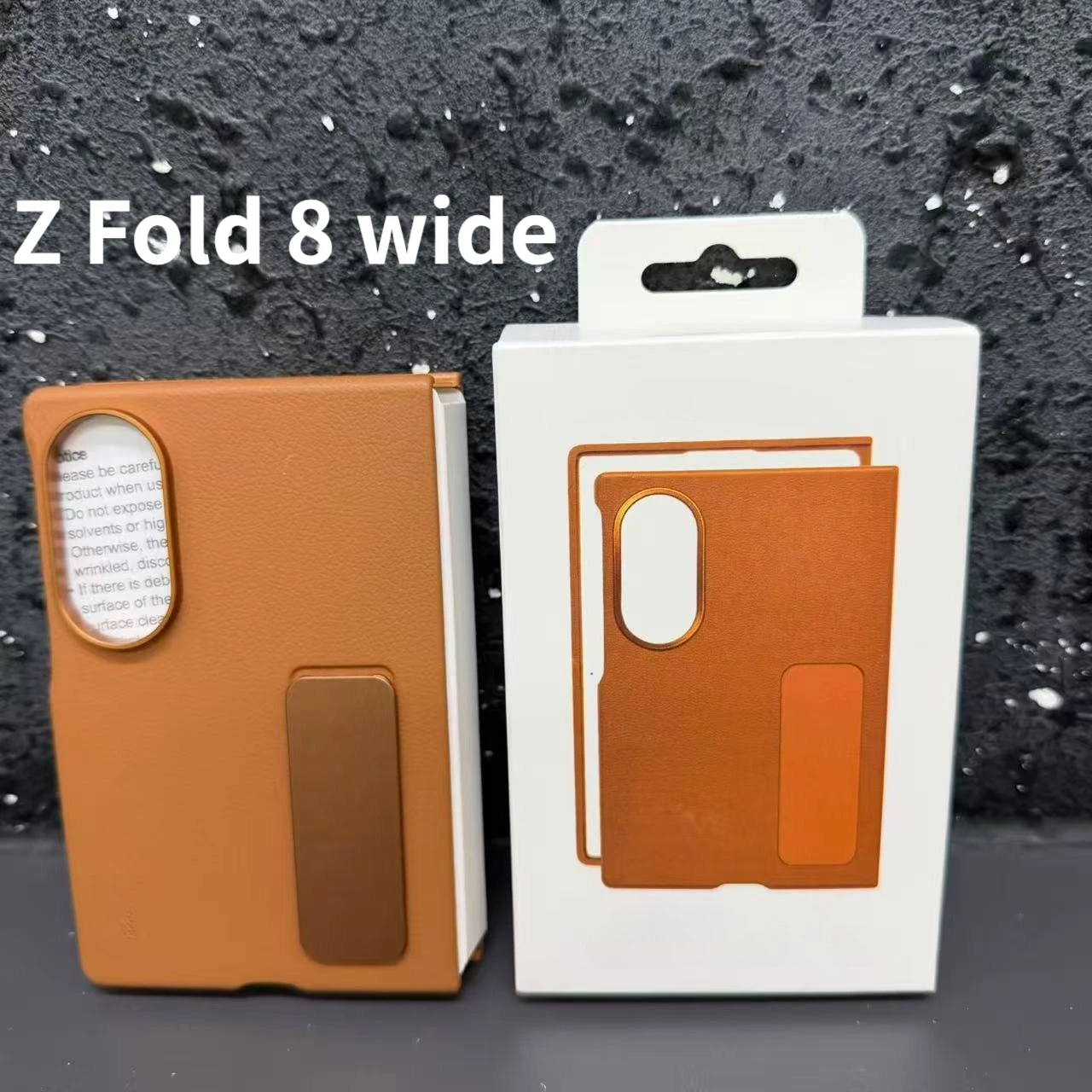 For Samsung Z Fold 8 Wide Business Leather Phone Case, Suitable For Galaxy Z Fold 8 Wide Protective Case, with Bracket